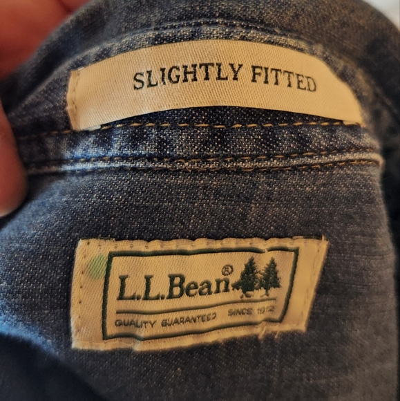 Harley Davidson L L Bean Long Sleeve 100% Cotton Button Up Slightly Fitted large - Picture 7 of 7